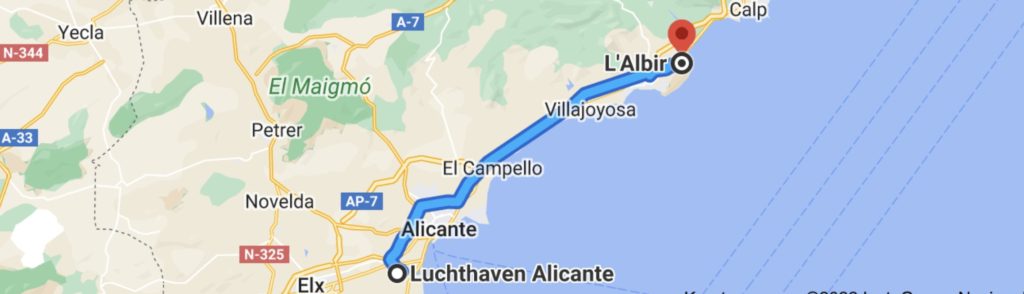Route Alicante Albir