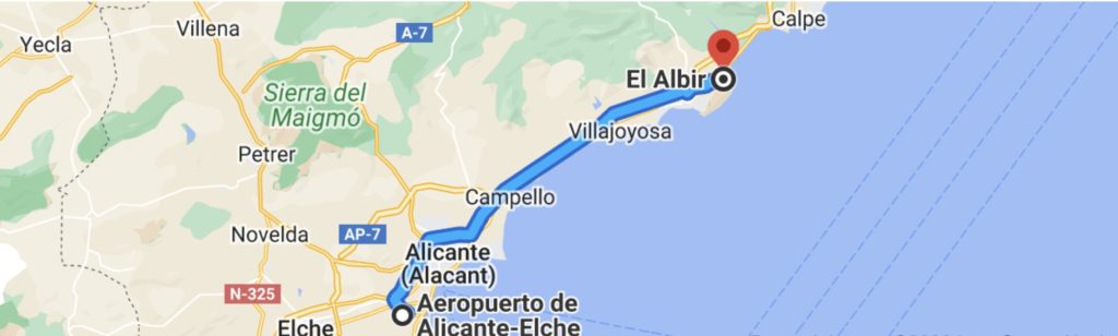 Route Alicante-Albir