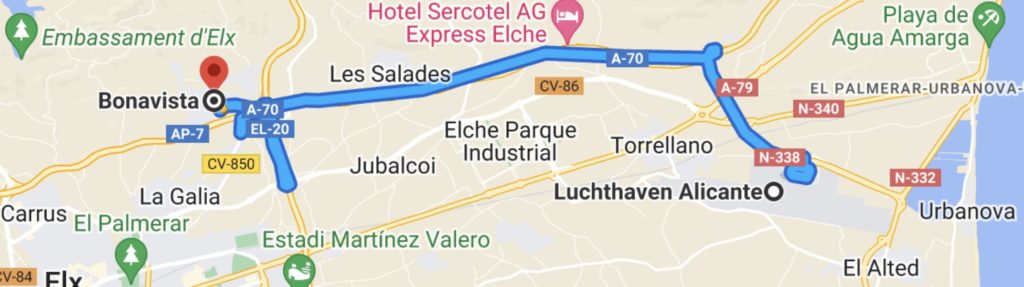 Route Alicante-Bonavista