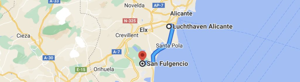 Route Alicante- San Fulgensio