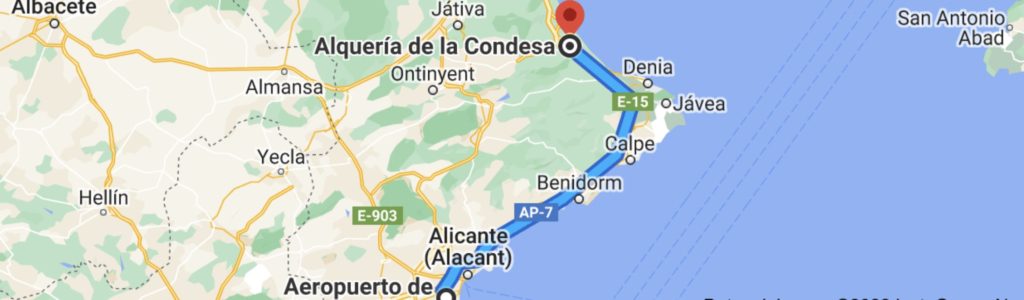 Route Alicante- Alqueria de la Condesa