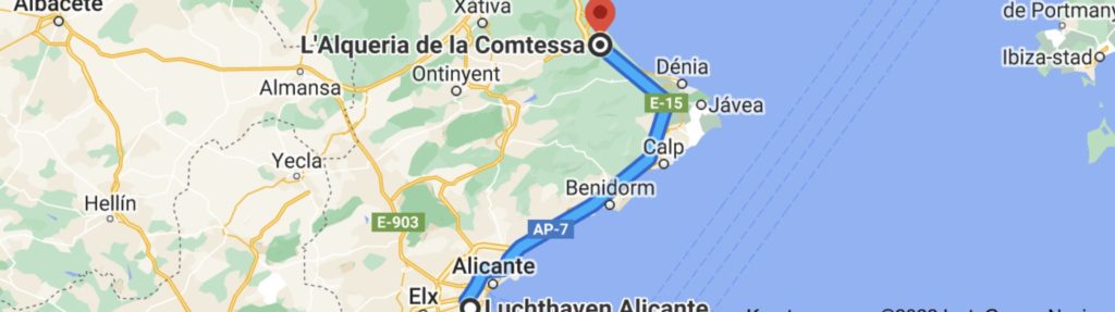 Route Alicante- Alqueria de la Condesa