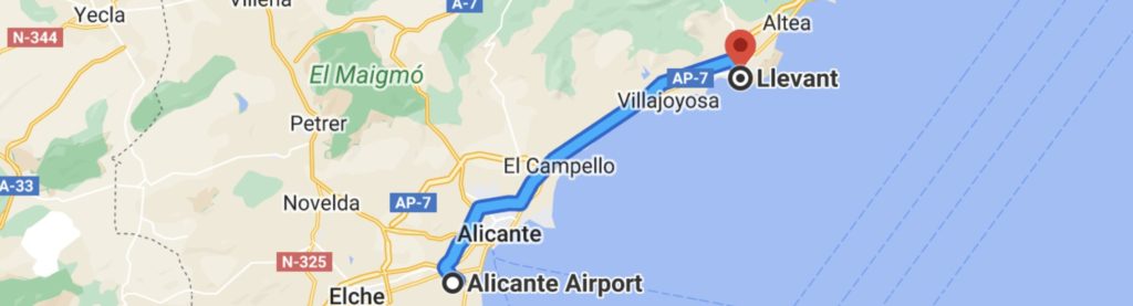 Route Alicante- Levant