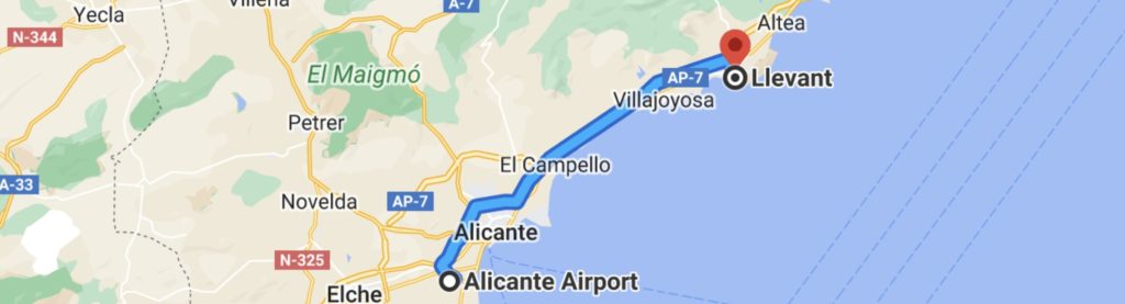 route Alicante-Levant