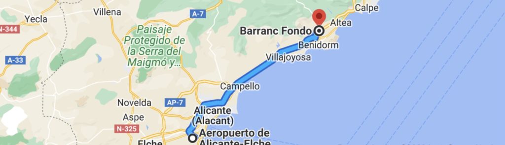 Route Alicante-Barranc Fondo