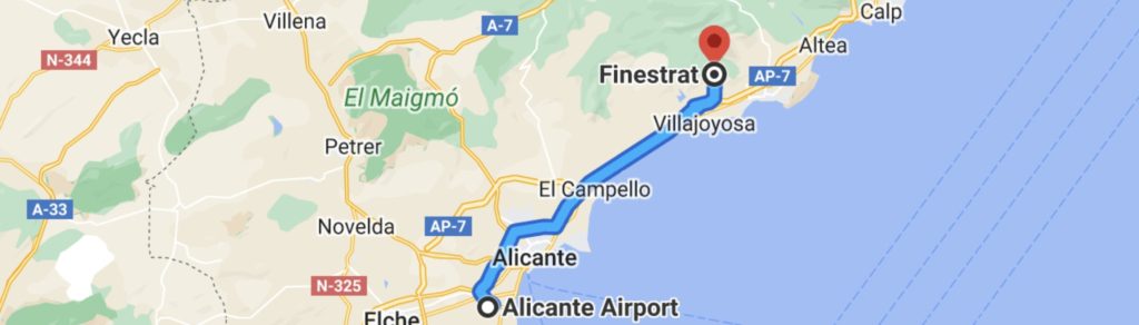 Route Alicante-Finestrat