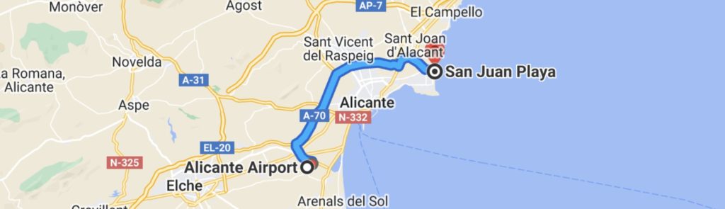 Route Alicante-San Juan