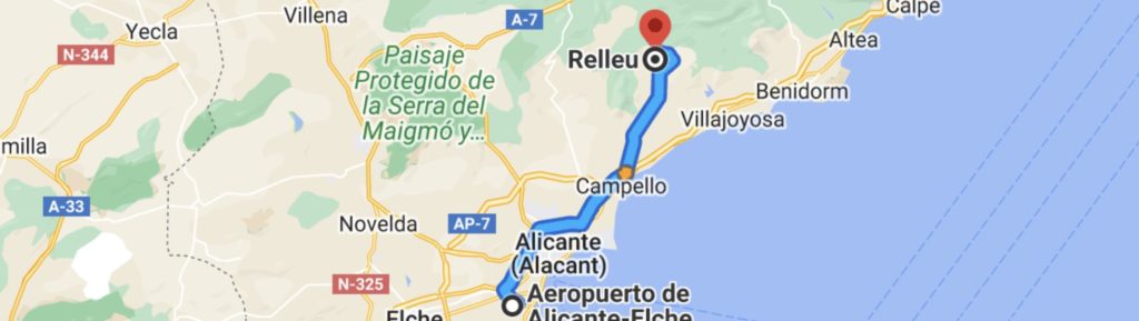 Route Alicante-Relleu