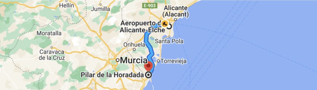 Route Alicante-Pilar de la Horadada
